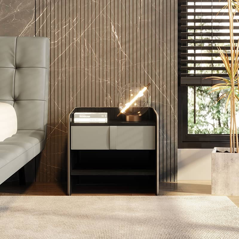 Saddle Leather Nightstand 2