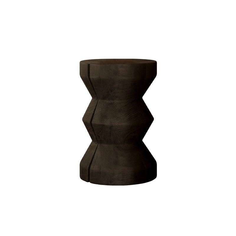 Pine Wood Stool Side Table