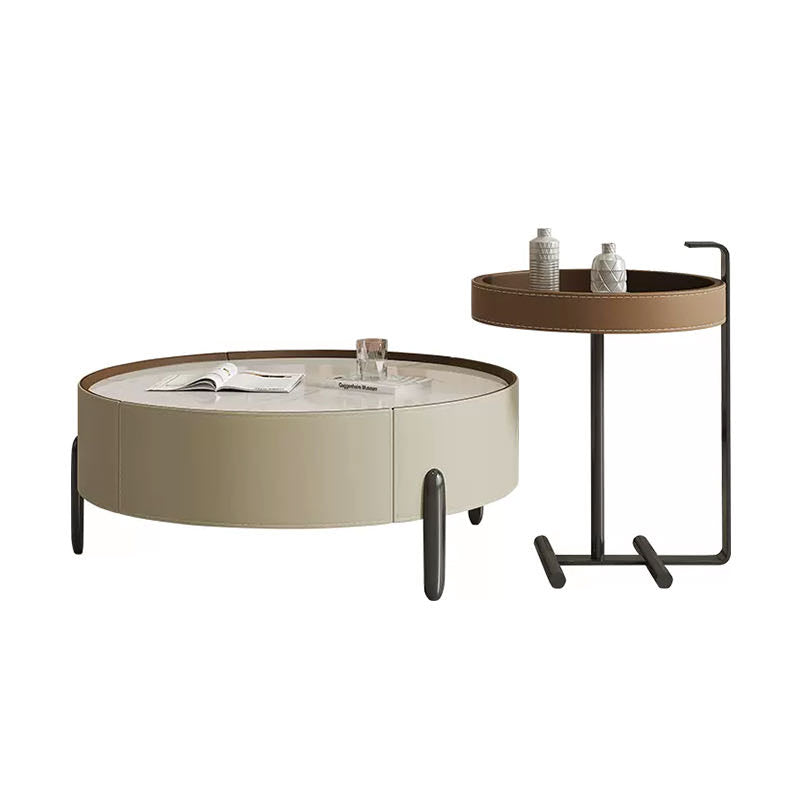 Round Nesting Coffee Table Set