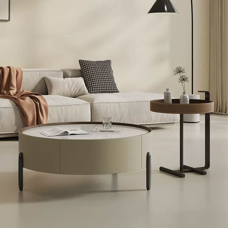 Round Nesting Coffee Table Set