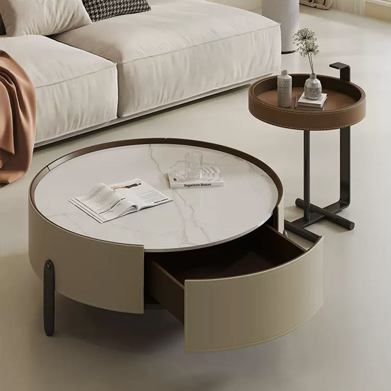 Round Nesting Coffee Table Set