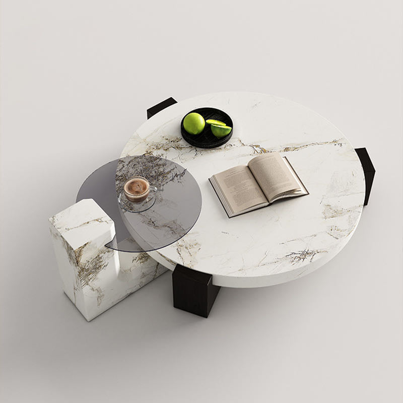 Marble Pattern Nesting Coffee Tables