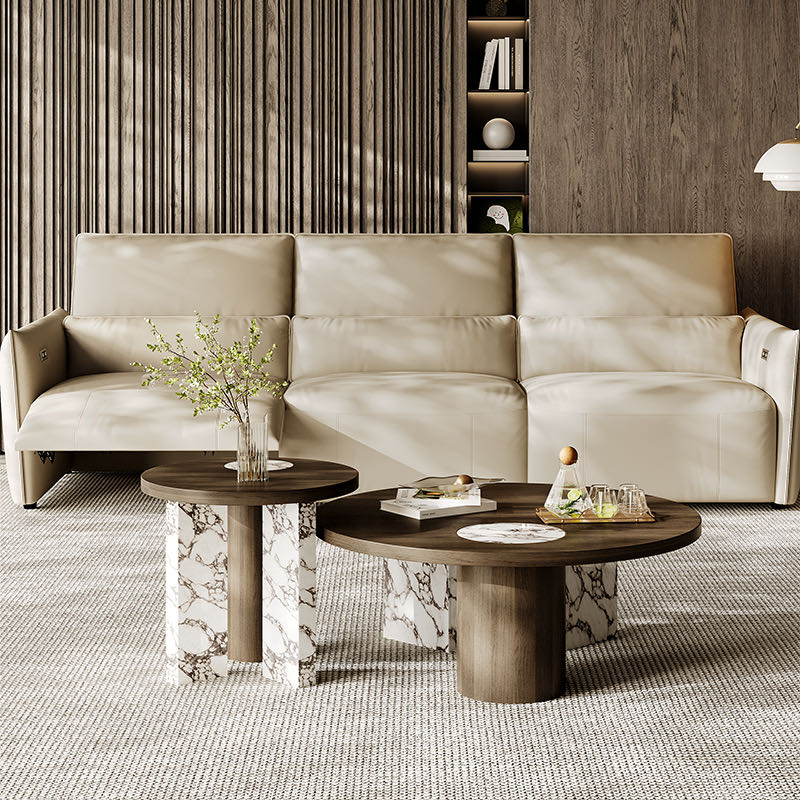 Round Nesting Coffee Table Set 2