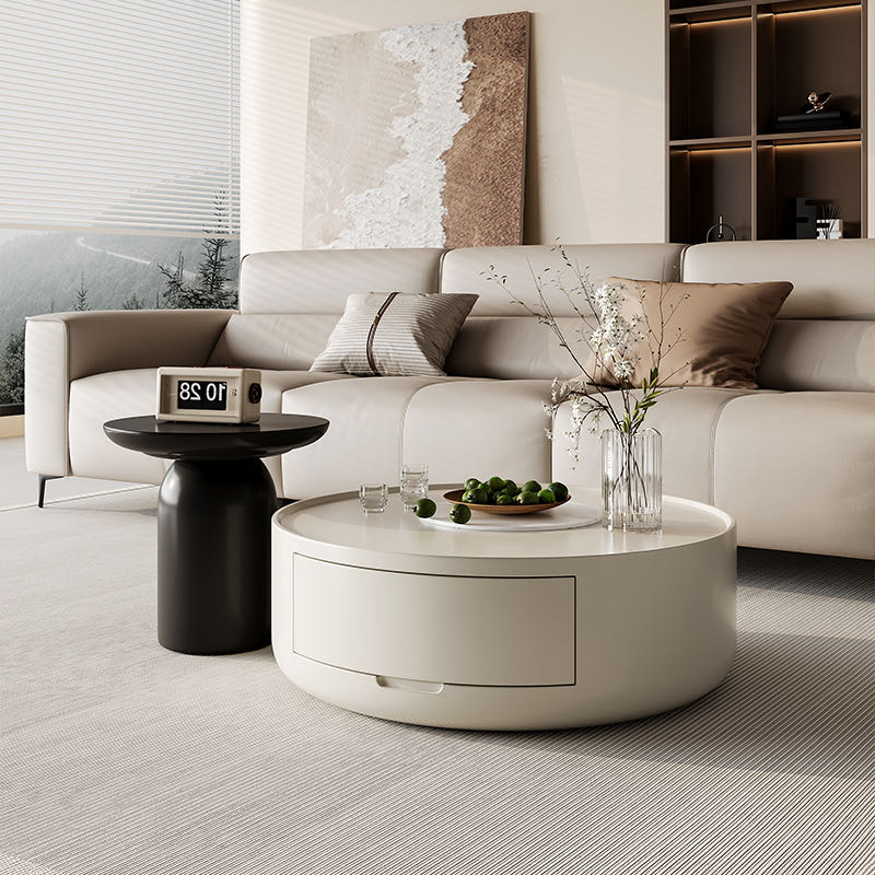 Modern Black and White Coffee Table Set