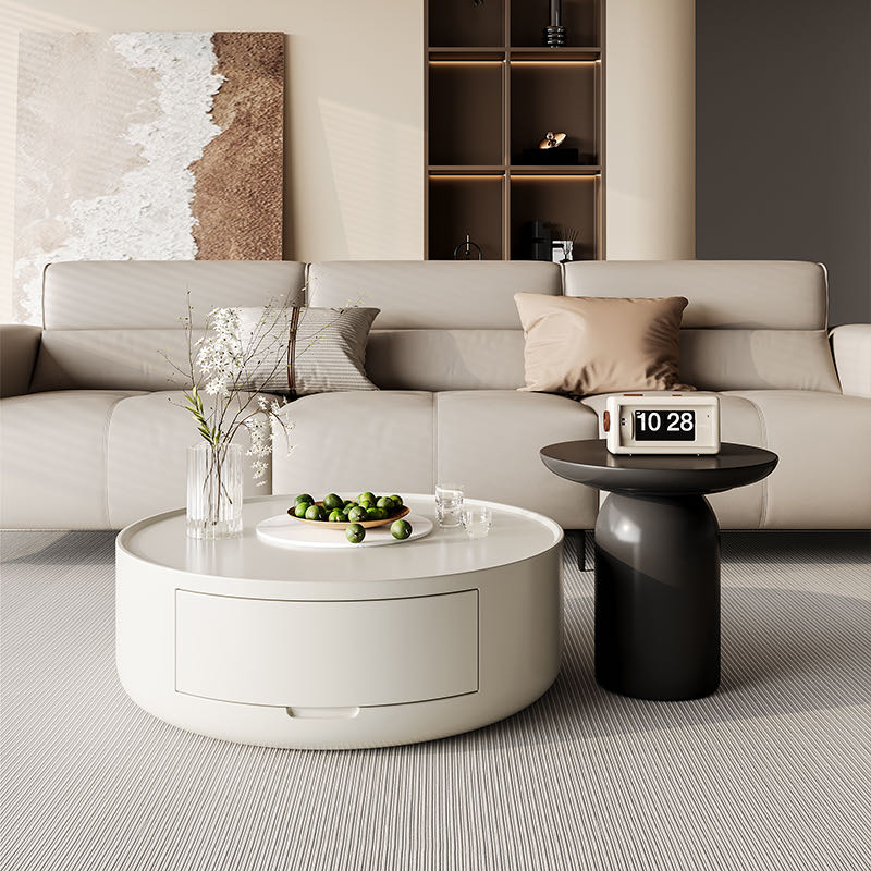 Modern Black and White Coffee Table Set