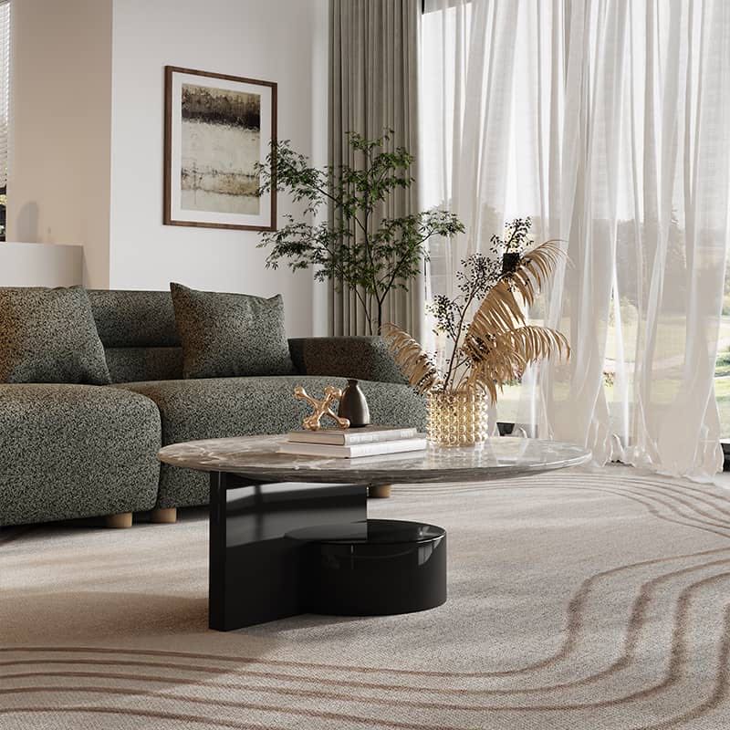 Gray Marble Coffee Table