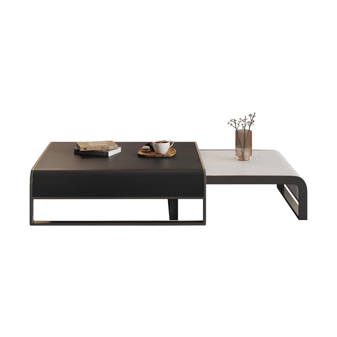 Saddle Leather Nesting Coffee Table Set