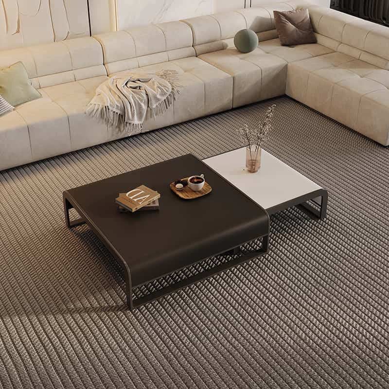 Saddle Leather Nesting Coffee Table Set