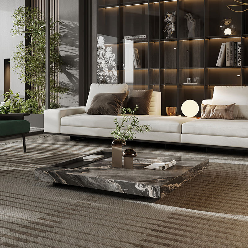 Venetian Brown Marble Coffee Table