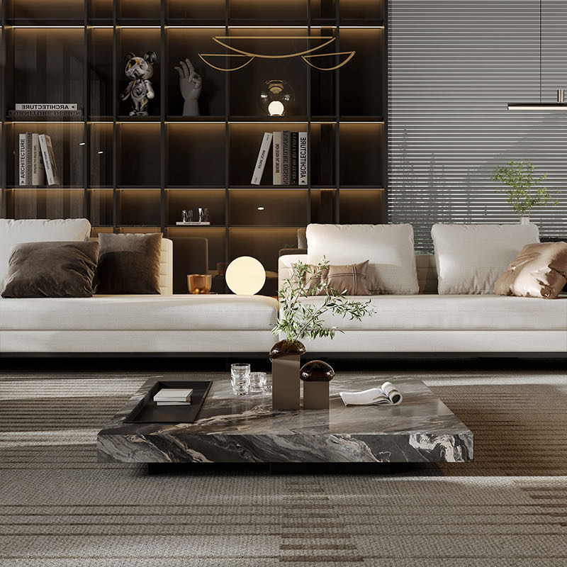 Venetian Brown Marble Coffee Table