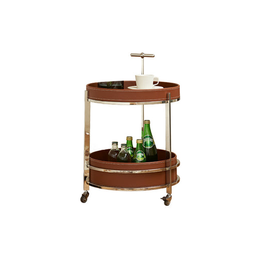 Saddle Leather Side Table