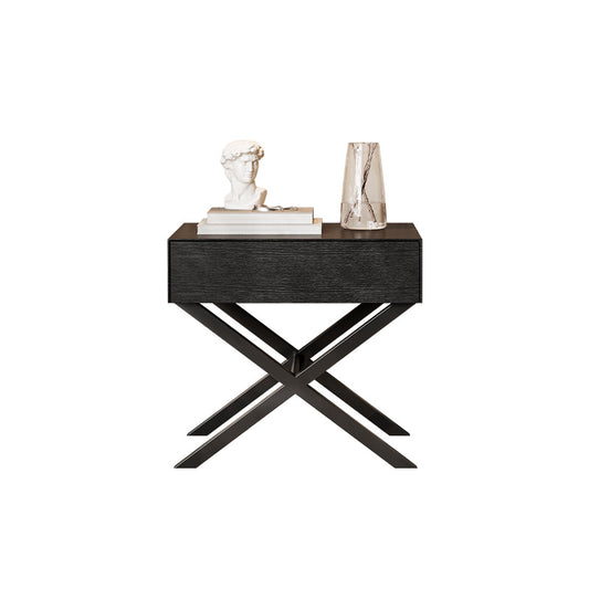 Wood Veneer Cross Nightstand
