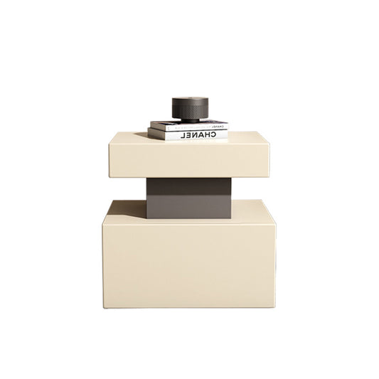 Cream and Gray Nightstand 2