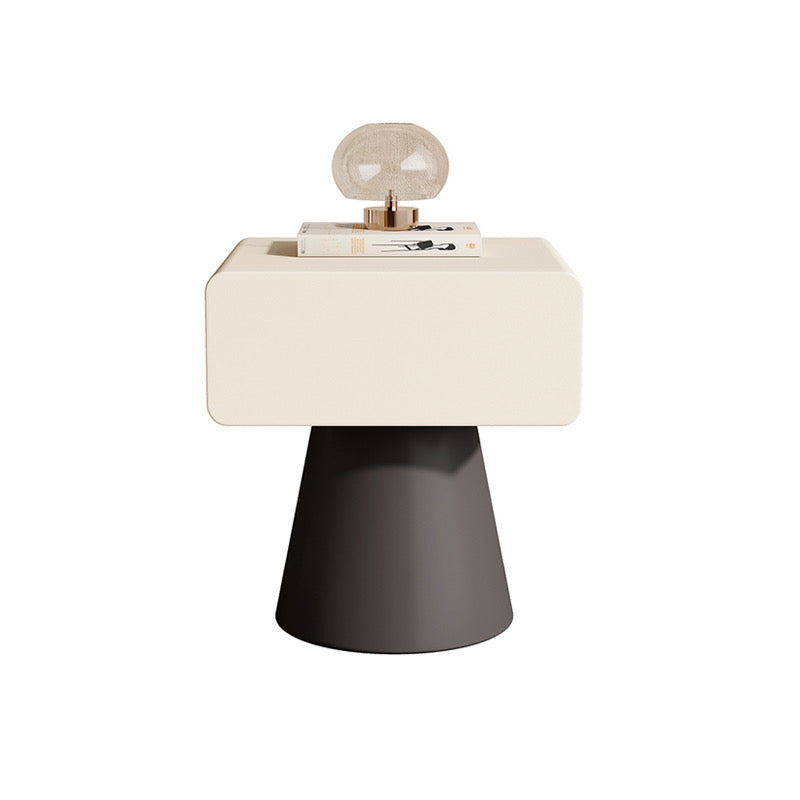 Cream and Gray Bedside Table
